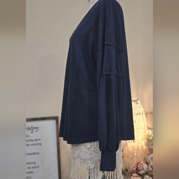 BTFBM Navy Blue Oversized Crew Neck Sweatshirt Sz XL - Picture 6 of 14